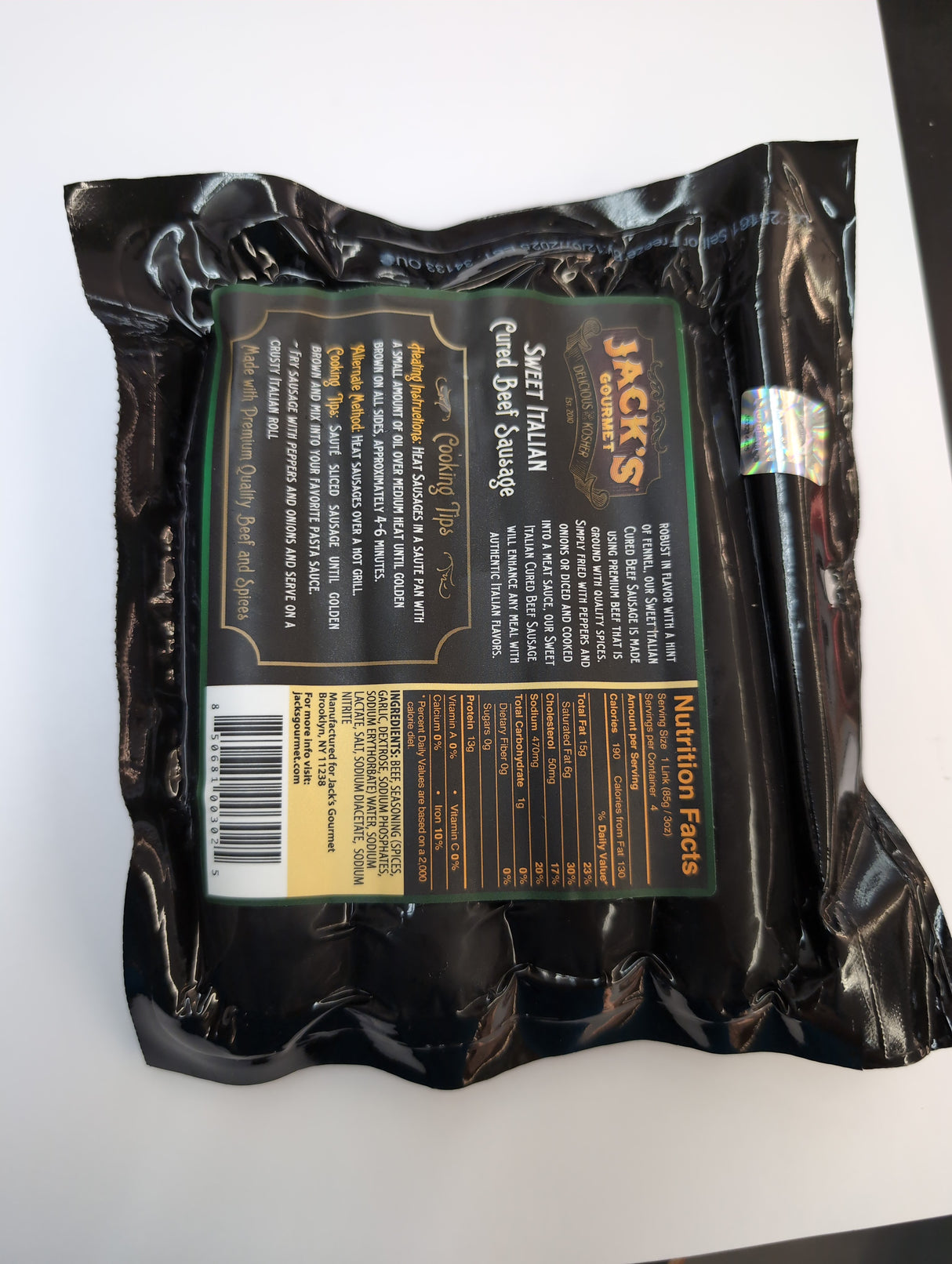 Jack's Gourmet Sweet Italian Sausage