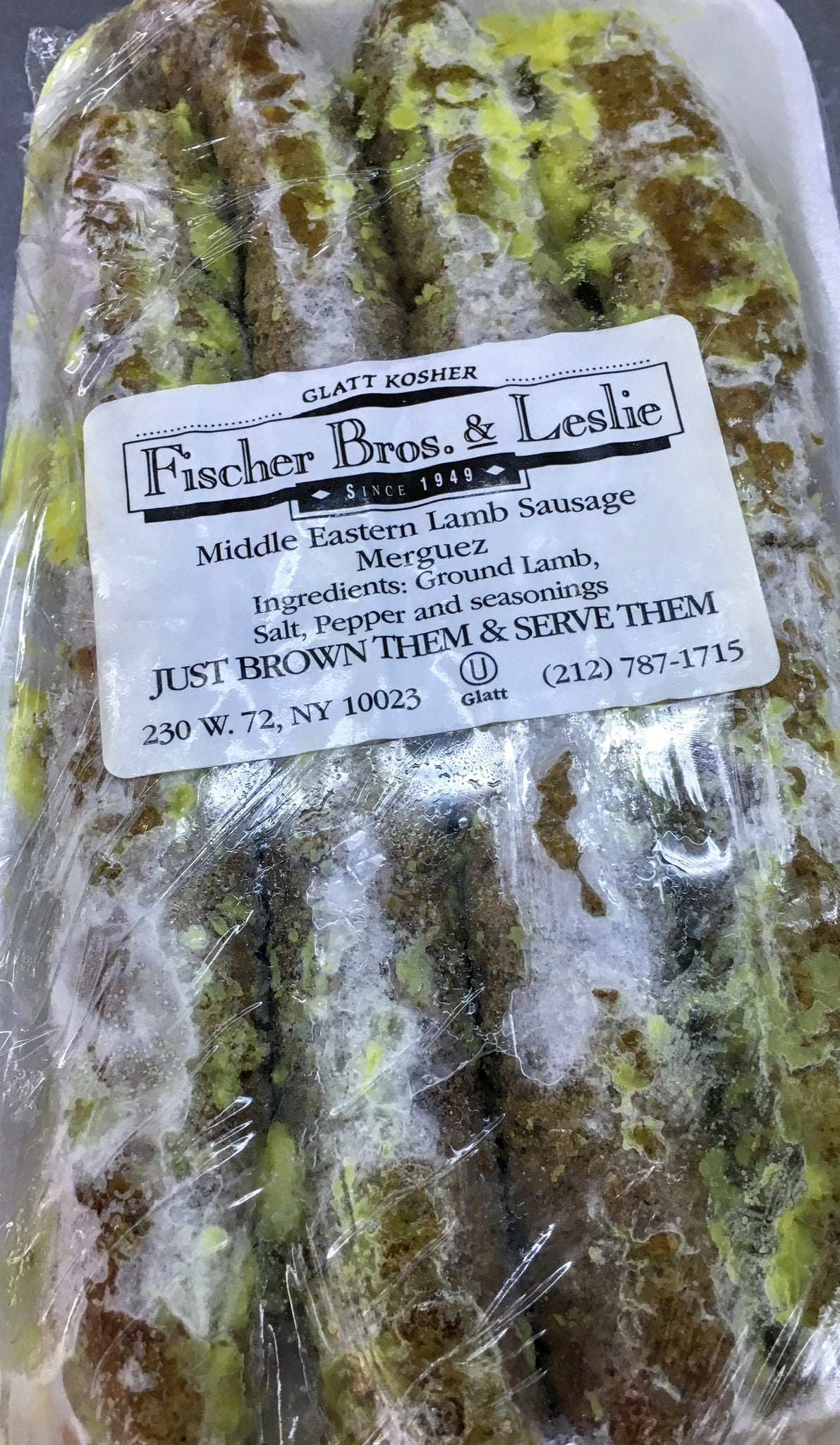 Lamb Merguez Sausage: $20.98/lb