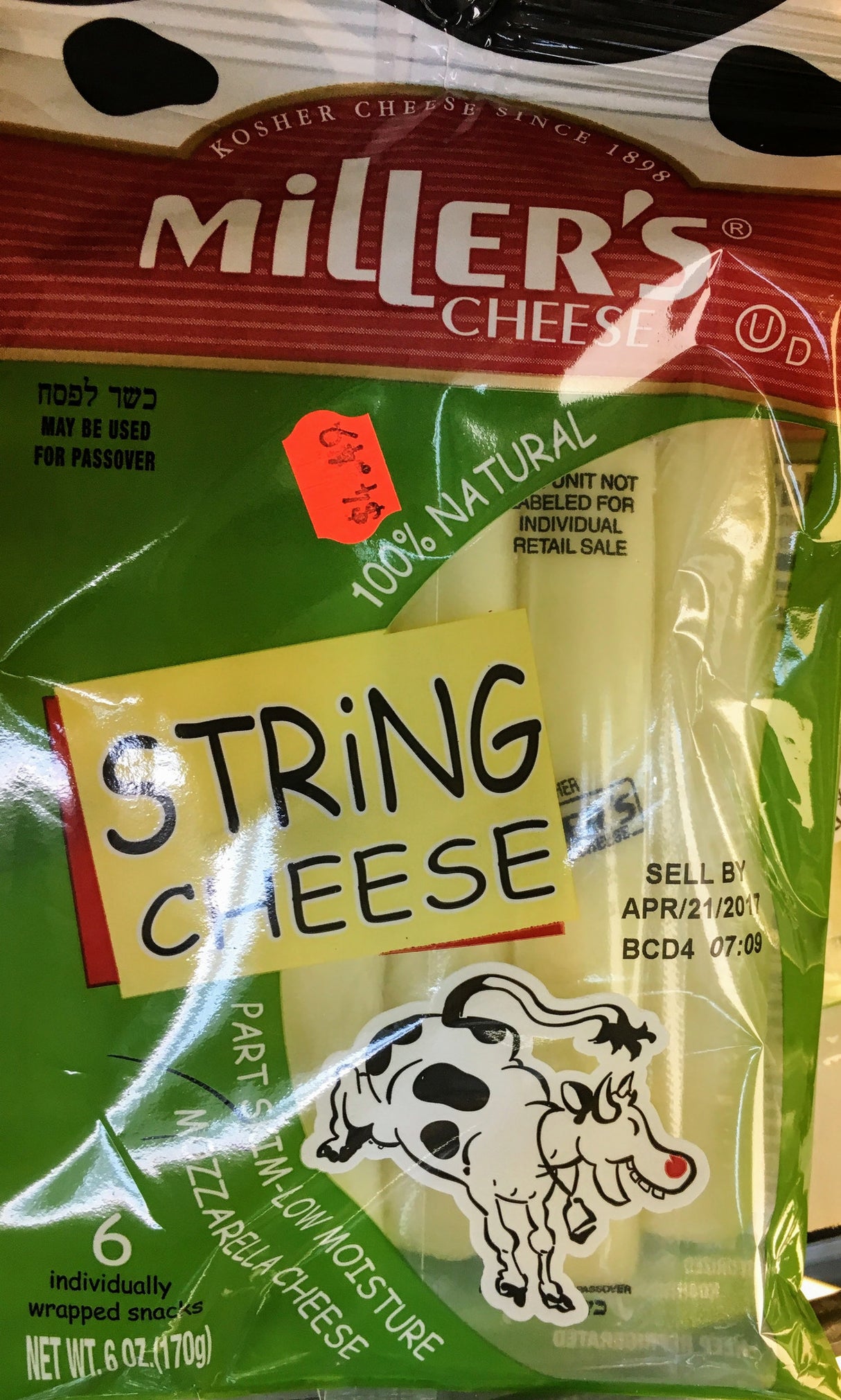 Miller String Cheese $7.98/ea