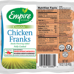 Empire Kosher Chicken or Turkey Franks