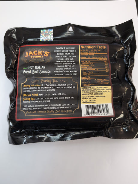 Jack's Gourmet Hot Italian Sausage