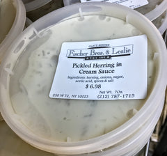 Herring in Cream Sauce (parve): 1/2 lb. $6.98