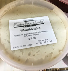Whitefish Salad 1/2 lb: $8.98/ea