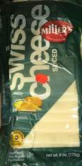 Miller Sliced Swiss Cheese $7.98/ea