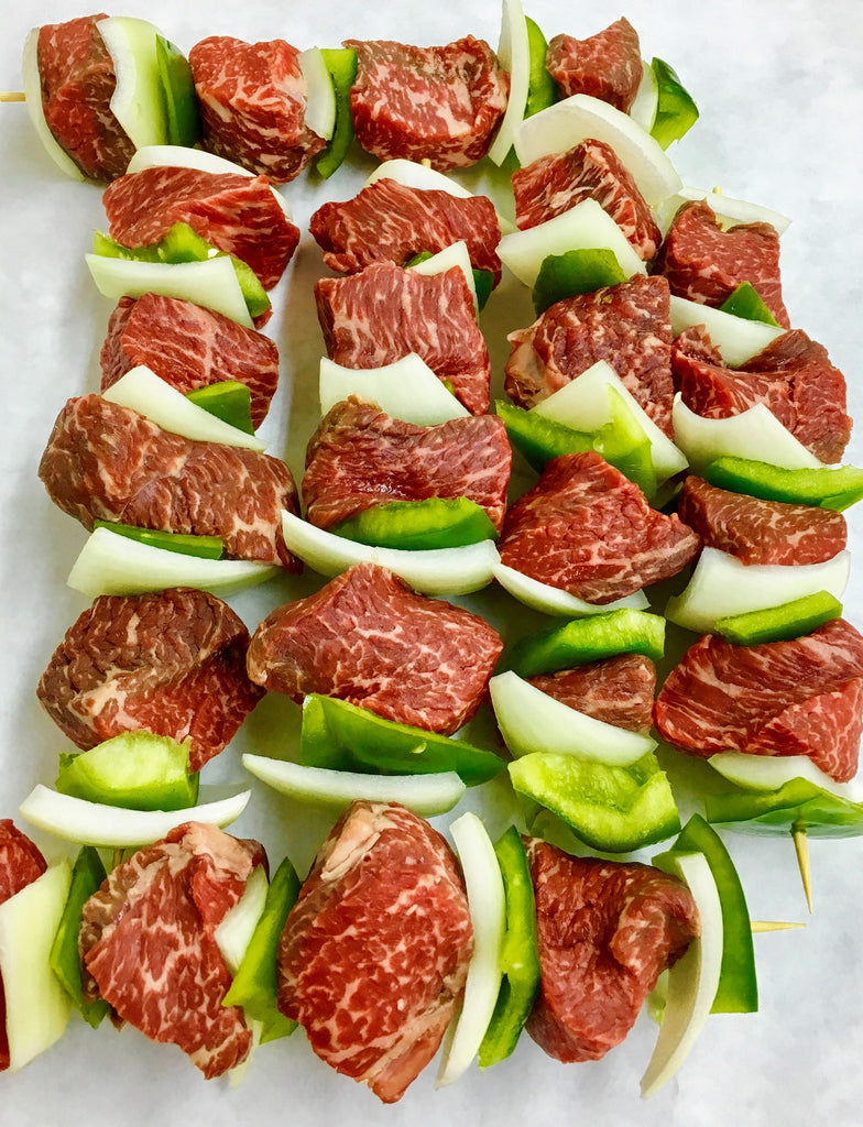 Beef Kebabs Raw $13.98/ea