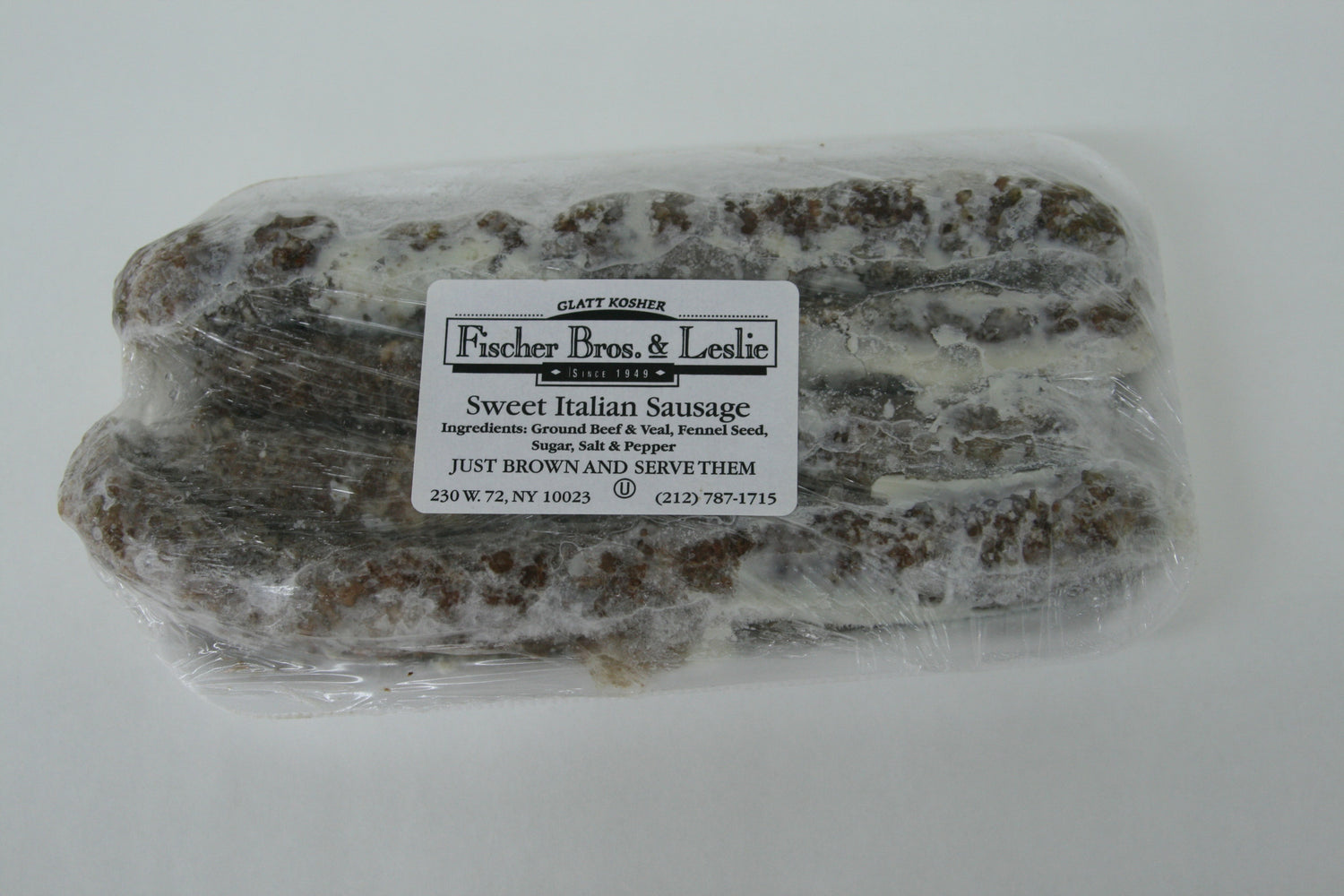 Sweet Italian Sausage: $20.98/lb