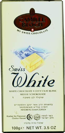 Camille Bloch Swiss White Chocolate Bar $7.98/ea